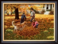 Raking Leaves by Mary G. Smith